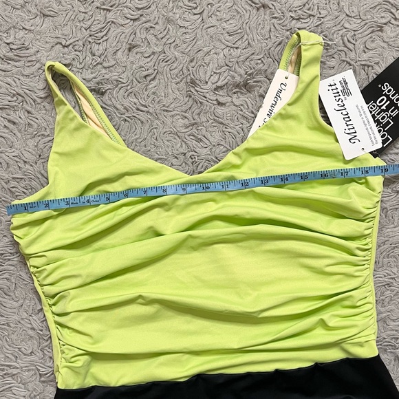 Miraclesuit Swimsuit One Piece Slimming Color Block Kiwi 22W New - Picture 6 of 6